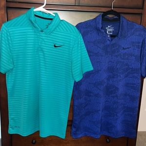Two like new Nike golf shirts. Men’s size small.